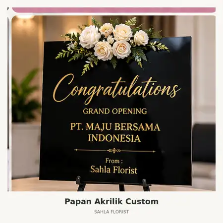 Papan Bunga Akrilik Rumah Duka Dharmais